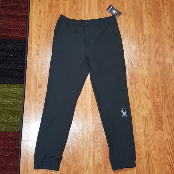 SPYDER WOVEN TAPERED JOGGER PANT FRONTIER BLACK XL - Picture 3 of 8
